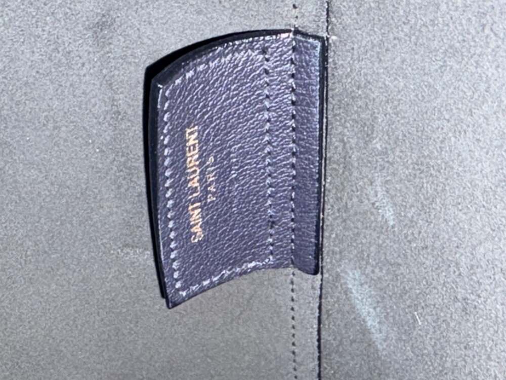 Saint Laurent East West Shopping Tote in Navy Blue Like New - Picture 13 of 16